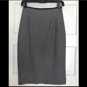 Express Leather Trim Pencil Skirt